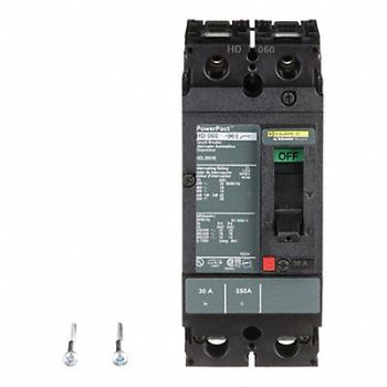 SQUARE D Circuit Breaker 30A 2P 600VAC HD, 1MAJ8