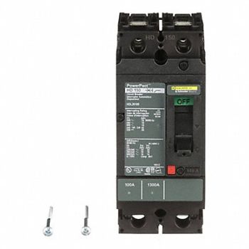 SQUARE D Circuit Breaker 100A 2P 600VAC HD, 1MAK5