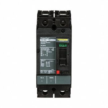 SQUARE D Circuit Breaker 15A 2P 600VAC HG, 1MAK8