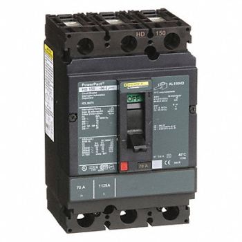 SQUARE D Circuit Breaker 70A 3P 600VAC HD, 1MAV1