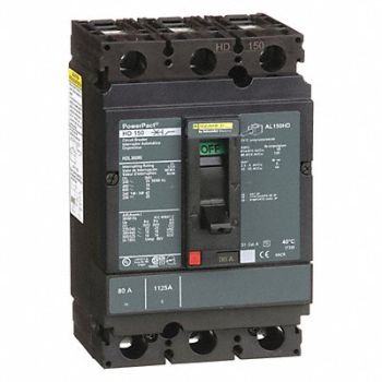 SQUARE D Circuit Breaker 80A 3P 600VAC HD, 1MAV2