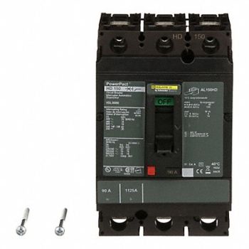 SQUARE D Circuit Breaker 90A 3P 600VAC HD, 1MAV3