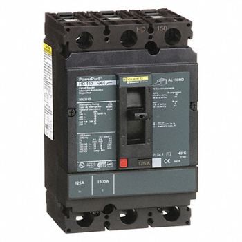 SQUARE D Circuit Breaker 125A 3P 600VAC HD, 1MAV5