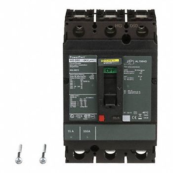 SQUARE D Circuit Breaker 15A 3P 600VAC HG, 1MAV7