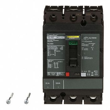 SQUARE D Circuit Breaker 25A 3P 600VAC HG, 1MAV9