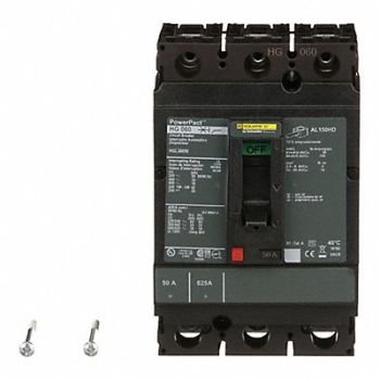 SQUARE D Circuit Breaker 50A 3P 600VAC HG, 1MAW5
