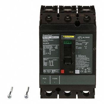 SQUARE D Circuit Breaker 70A 3P 600VAC HG, 1MAW7