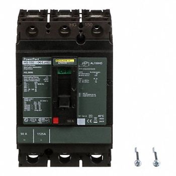 SQUARE D Circuit Breaker 90A 3P 600VAC HG, 1MAW9