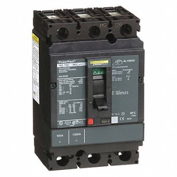 SQUARE D Circuit Breaker 100A 3P 600VAC HG, 1MAX1