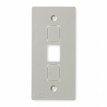 HUBBELL WIRING DEVICE-KELLEMS Three-Jack Faceplate White PVC Plates, 1MBK3
