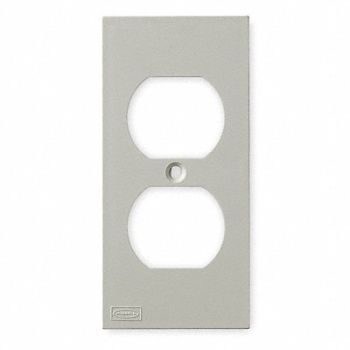 HUBBELL WIRING DEVICE-KELLEMS Duplex Faceplate White PVC Plates, 1MBK5