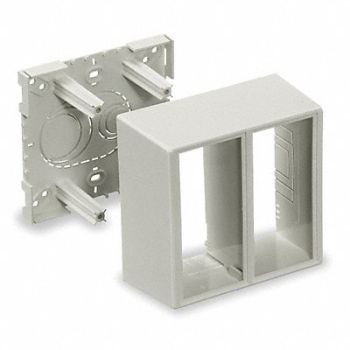 HUBBELL WIRING DEVICE-KELLEMS Divided Box White PVC Boxes, 1MBN1