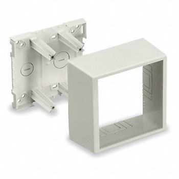 HUBBELL WIRING DEVICE-KELLEMS Undivided Box White PVC Boxes, 1MBN2