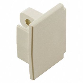HUBBELL WIRING DEVICE-KELLEMS End Cap White PVC Lan-Trak(R) Caps, 1MBN6