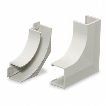 HUBBELL WIRING DEVICE-KELLEMS Flat Elbow Base and Cover White, 1MBP9
