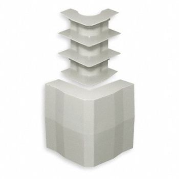 HUBBELL WIRING DEVICE-KELLEMS External Elbow Base and Cover White, 1MBR8