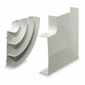 HUBBELL WIRING DEVICE-KELLEMS Flat Elbow Base and Cover White, 1MBT1