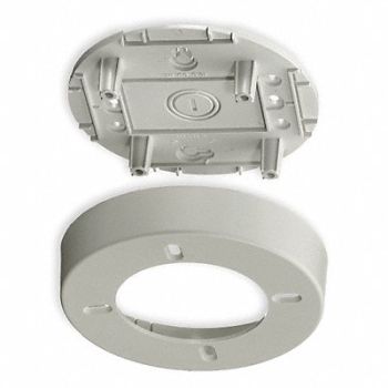 HUBBELL WIRING DEVICE-KELLEMS Lighting Fixture Round Box White, 1MBT8