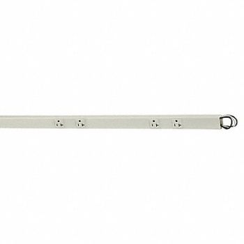 HUBBELL WIRING DEVICE-KELLEMS Prewired Raceway 8 Outlets 18 in D, 1MBW1