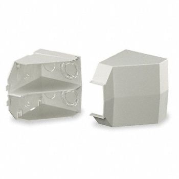 HUBBELL WIRING DEVICE-KELLEMS Ceiling Adapter Off White PVC Wall-Trak, 1MBW5
