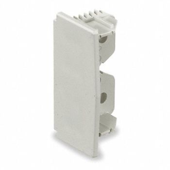 HUBBELL WIRING DEVICE-KELLEMS End Cap White PVC Wall-Trak(R) Caps, 1MBW6
