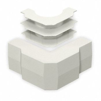 HUBBELL WIRING DEVICE-KELLEMS External Elbow Base/Cover Office White, 1MBW7