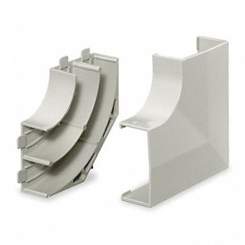 HUBBELL WIRING DEVICE-KELLEMS Flat Elbow Base and Cover White, 1MBW8