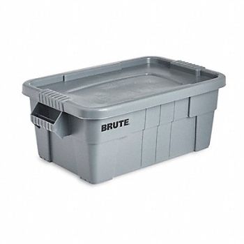 RUBBERMAID COMMERCIAL PRODUCTS F8714 Storage Tote Gray Solid Plastic, 1MDC2