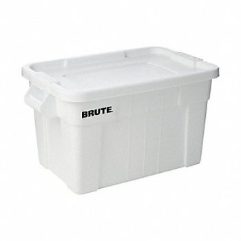 RUBBERMAID COMMERCIAL PRODUCTS F8728 Storage Tote White Solid Plastic, 1MDC5