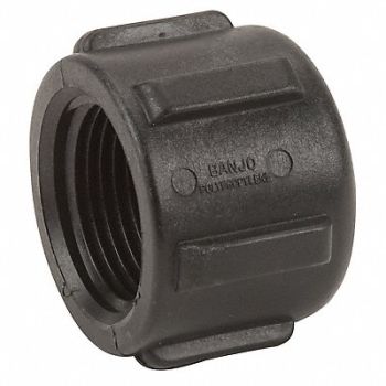 GRAINGER APPROVED Cap 1 in Pipe Size Schedule 80 FNPT, 1MJW4