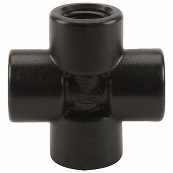 GRAINGER APPROVED Cross 1/2 in Pipe Size Schedule 80, 1MJX7