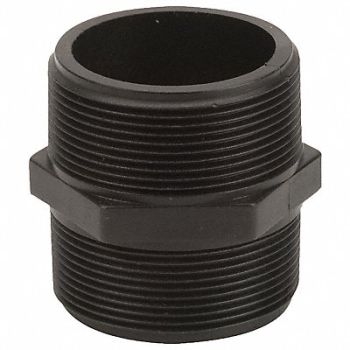 GRAINGER APPROVED Hex Nipple 2 in Schedule 80 MNPT Black, 1MJZ9
