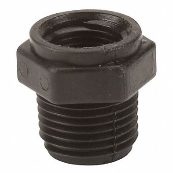 GRAINGER APPROVED Reducing Bushing 1/2 x 3/8 in Black NPT, 1MKB1