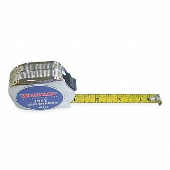 WESTWARD Tape Measure 1/2 x12 ft Carbon Steel, 1MKR3