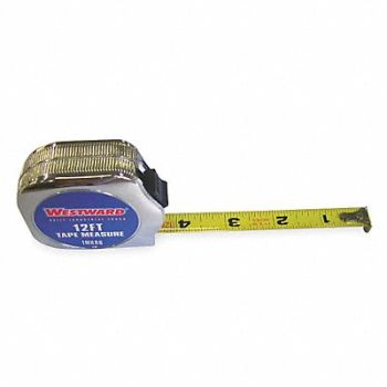 WESTWARD Tape Measure 3/4Inx12 ft Carbon Steel, 1MKR6