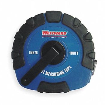 WESTWARD Long Tape Measure 3/8Inx100 ft Steel, 1MKT8