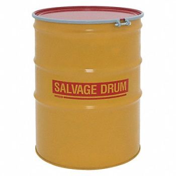 GRAINGER APPROVED Salvage Drum Yellow 16ga 1.5mm, 1MLA9