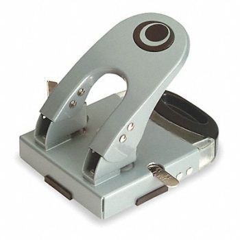OFFICEMATE Two-Hole Paper Punch Silver, 1MLK1