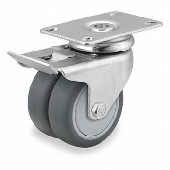 COLSON Quiet-Roll Medical Plate Caster Swivel, 1MMB9