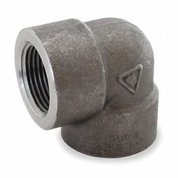 GRAINGER APPROVED 90 Elbow Forged Steel 1/2 in FNPT, 1MMU4
