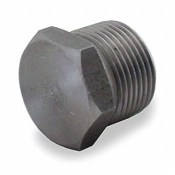 GRAINGER APPROVED Hex Head Plug Forged Steel 2 in MNPT, 1MNG1