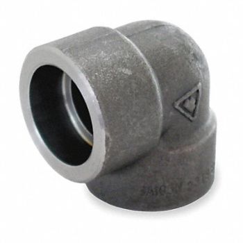GRAINGER APPROVED 90 Elbow Forged Steel 1 1/2 in Socket, 1MNL8