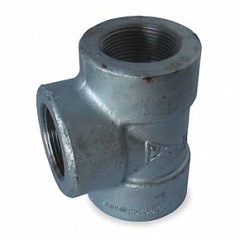 GRAINGER APPROVED Tee Forged Steel 2 in NPT Class 3000, 1MPF7