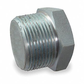 GRAINGER APPROVED Hex Head Plug Forged Steel 2 in MNPT, 1MPN2