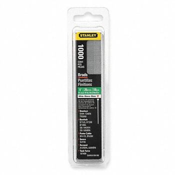 STANLEY Brad Nails I In White PK1000, 1MTJ2