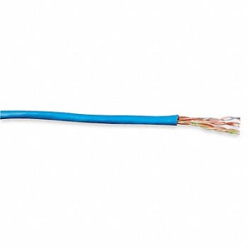 GENSPEED Data Cable Cat 6 23 AWG 1000ft Blue, 1MUL7