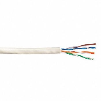 GENSPEED Data Cable Cat 6 23 AWG 1000ft White, 1MUN1