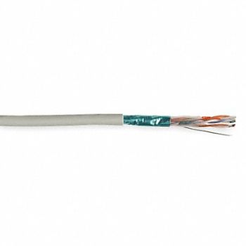 GENSPEED Data Cable Cat 5e 24 AWG 1000ft White, 1MUH6