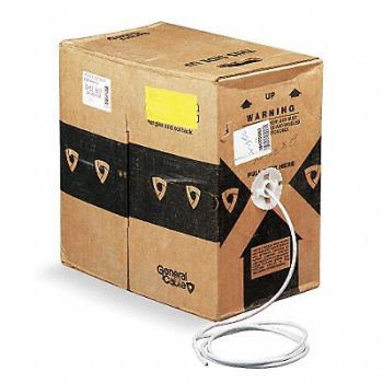GENSPEED Data Cable Cat 6 23 AWG 1000ft White, 1MUL2
