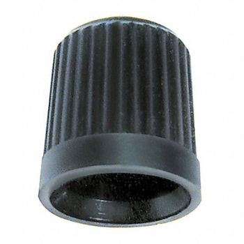 TRU-FLATE Dome Shaped V Cap Bk Plstc PK100, 1MZD5